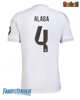 Real Madrid David Alaba #4 Tricou Fotbal Replică 2025-26 Barbati Acasa